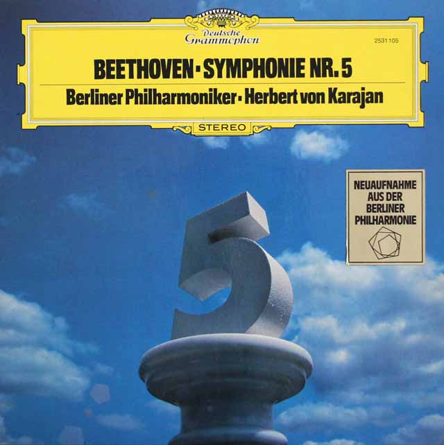 カラヤンのベートーヴェン/交響曲第5番「運命」　独DGG　3508　LP レコード