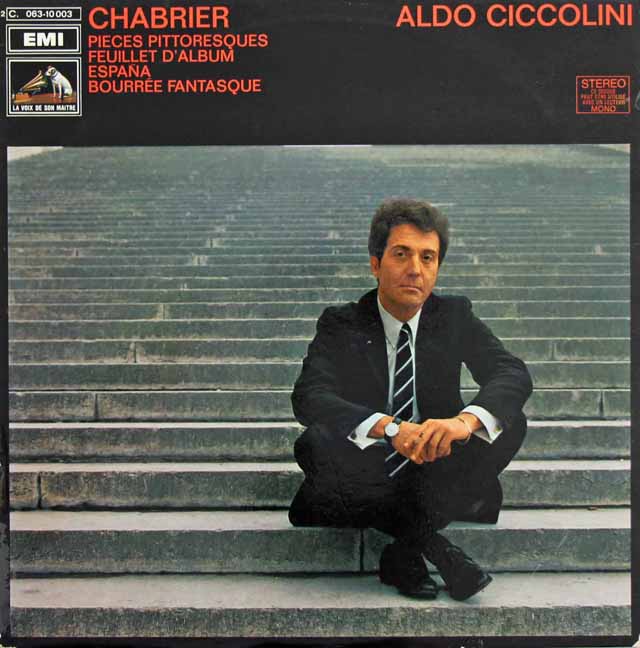 チッコリーニのシャブリエ/「10の絵画風小品集」ほか　仏EMI　3528　LP レコード